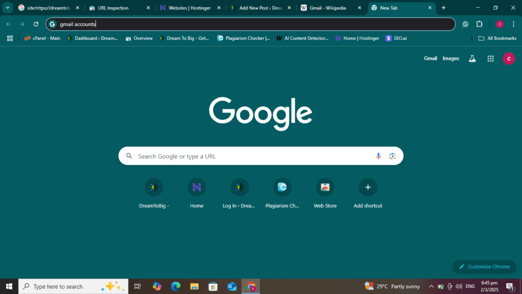 Google search box