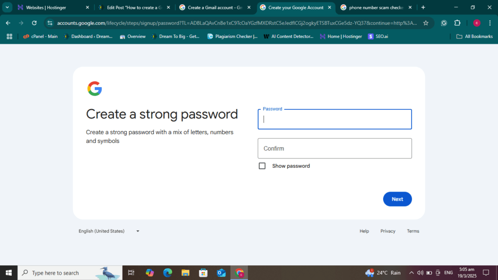 How to create a Gmail account
